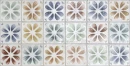 Gayafores Deco Iris Mix 32x62,5- Biała płytka ścienna w połysku z kolorowymi miksem kwiatów