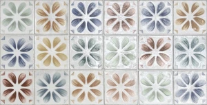 Gayafores Deco Iris Mix 32x62,5 ścienny patchwork z kolorowymi kwiatami