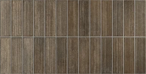 Gayafores Deco Kirei Caramel 32x62,5 brązowy lamelowany dekor ścienny w połysku