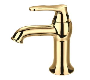 Omnires ART DECO bateria umywalkowa stojąca złoty połysk AD5110GL