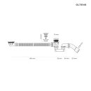 Oltens Anker syfon do wanny chrom 03003100 - rysunek techniczny