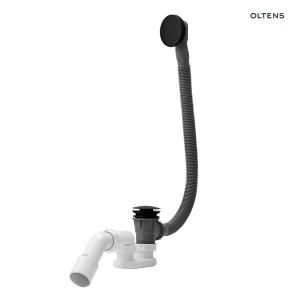 Oltens Fusa syfon wannowy klik-klak czarny mat 03002300