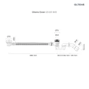 Oltens Oster syfon wannowy automatyczny z pokrętłem złoty połysk 03001800 - rysunek techniczny