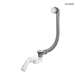 Oltens Oster syfon wannowy automatyczny z pokrętłem nikiel 03001910
