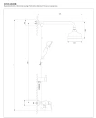 Zestaw prysznicowy natynkowy z deszczownicą Omnires ART DECO miedź antyczna szczotkowana AD5144ORB - rysunek techniczny