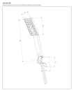 Zestaw prysznicowy punktowy ścienny  Omnires JIMJIM nikiel szczotkowany JIMJIM-PIN - rysunek techniczny