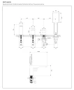 Bateria nawannowa 4-otworowa Omnires FRESH chrom połysk FR7132CR - rysunek techniczny