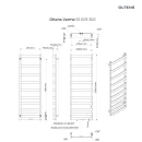 Oltens Varme grzejnik łazienkowy 151x50 cm czarny mat 55003300 - rysunek techniczny grzejnika