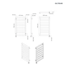Oltens Benk (e) grzejnik elektryczny 91x50 cm grafit 55104400 - rysunek techniczny grzejnika