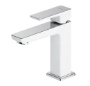 Bateria umywalkowa stojąca Omnires PARMA chrom/biały połysk PM7410CRB