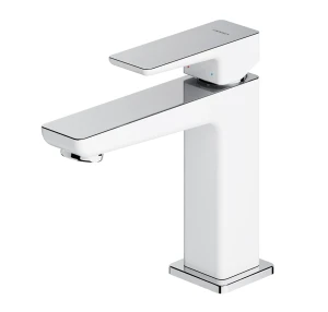 Omnires PARMA bateria umywalkowa stojąca chrom/biały połysk PM7410CRB