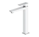 Bateria umywalkowa wysoka stojąca Omnires PARMA chrom/biały połysk PM7412CRB