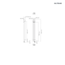Oltens Stang (e) grzejnik elektryczny 150x15 cm nikiel 55119910 - rysunek techniczny grzejnika