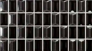 WOW 3DB Diamond Onix Gloss 12,5x25 135540 czarna połyskująca płytka cegiełka z efektem trójwymiaru