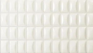 WOW 3DB Bevel Quartz Gloss 12,5x25 135547 biała połyskująca płytka cegiełka trójwymiarowa