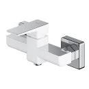 Bateria prysznicowa ścienna Omnires PARMA chrom/biały połysk PM7440CRB