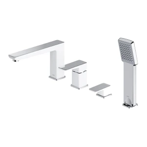 Omnires PARMA bateria wannowa 4-otworowa chrom/biały połysk PM7432CRB