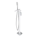 Bateria wannowa wolnostojąca Omnires PARMA chrom/biały połysk PM7433CRB