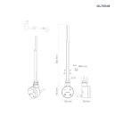 Oltens Varmare grzałka elektryczna 300 W biała 55911000 - rysunek techniczny grzałki