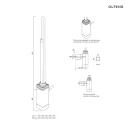 Oltens Varmare Jarn (S) grzałka elektryczna 800 W biała 55929000 - rysunek techniczny grzałki