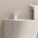 Bateria bidetowa stojąca Omnires PARMA chrom/biały połysk PM7420CRB
