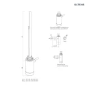 Oltens Varmare Jarn grzałka elektryczna 200 W grafit 55920400 - rysunek techniczny grzałki