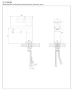 Bateria umywalkowa stojąca Omnires SACRAMENTO chrom/biały połysk SC2310CRB - rysunek techniczny
