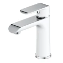 Bateria umywalkowa stojąca Omnires SACRAMENTO chrom/biały połysk SC2310CRB
