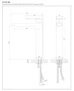 Bateria umywalkowa wysoka Omnires SACRAMENTO stojąca czarny mat SC2312BL - rysunek techniczny