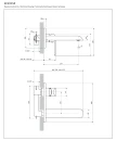 Bateria umywalkowa podtynkowa Omnires SACRAMENTO chrom połysk SC2315CR - rysunek techniczny