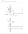 Bateria umywalkowa podtynkowa Omnires SACRAMENTO chrom/biały połysk SC2315CRB - rysunek techniczny