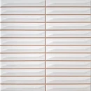 Vilar Albaro Arrow White Precorte 20x20 lamelowana płytka ścienna w połysku i białym kolorze