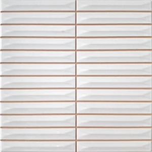 Vilar Albaro Arrow White Precorte 20x20 ścienna lamela dekoracyjna w białym kolorze