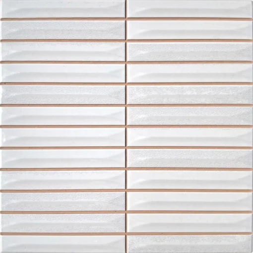 Vilar Albaro Nairobi Arrow Off White Precorte 20x20- biała postarzana płytka ścienna w połysku