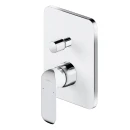 Bateria prysznicowo-wannowa podtynkowa Omnires SACRAMENTO chrom/biały połysk SC2335XCRB