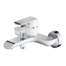 Bateria wannowa ścienna Omnires SACRAMENTO chrom/biały połysk SC2330CRB