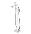 Bateria wannowa wolnostojąca Omnires SACRAMENTO chrom/biały połysk SC2333XCRB