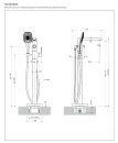 Bateria wannowa wolnostojąca Omnires SACRAMENTO chrom/biały połysk SC2333XCRB - rysunek techniczny