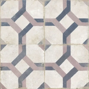 Peronda FS Farfalla Violet 45x45 niebiesko fioletowy podłogowy patchwork w rustykalnym wydaniu