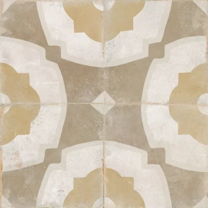 Peronda FS Farfalla Mustard 45x45 rustykalny wzór patchworkowy w ciepłych odcieniach
