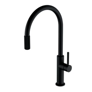 Omnires SWITCH bateria kuchenna stojąca z zestawem filtrującym czarny mat SW9057-FD1BL