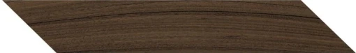 Coem Afromosia Chevron Intenso Naturale 15,1x75 AF177R gresowa płytka imitująca ciemnobrązową, drewnopodobną jodełkę francuską.