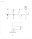 Bateria wannowa 4-otworowa Omnires APURE chrom połysk AP2232CR - rysunek techniczny