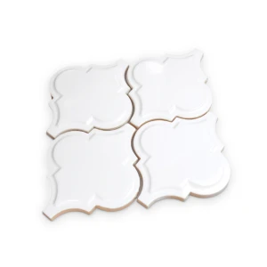 Ceramik Studio Arabeska White Glossy Palace 26,5x29,7 mozaika ceramiczna ścienna biały połysk