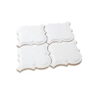 Dekoracyjna mozaika ceramiczna ścienna matowa, biała, kształt arabeski Ceramik Studio Arabeska White Mat Palace 26,5x29,7