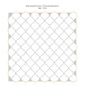 Dekoracyjna mozaika ceramiczna ścienna matowa, biała, kształt arabeski Ceramik Studio Arabeska White Mat Palace 26,5x29,7 - rysunek techniczny