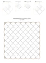 Dekoracyjna mozaika ceramiczna ścienna matowa, biała, kształt arabeski Ceramik Studio Arabeska White Mat Palace 26,5x29,7 - rysunek techniczny
