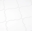 Dekoracyjna mozaika ceramiczna ścienna, biała, matowa, kształt arabeski Ceramik Studio Arabeska White Mat 26,5x29,7