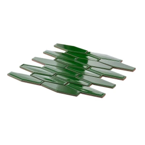 Ceramik Studio Long Hex Green 28,5×25,4 mozaika ceramiczna heksagonalna zielony połysk