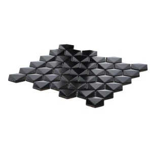 Ceramik Studio 3D Hex Black 30x27,4 mozaika heksagonalna czarny połysk